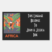 スーツケースパーソナライズされた旅行のステッカーのタグ付け 長方形シール (正面)