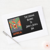 スーツケースパーソナライズされた旅行のステッカーのタグ付け 長方形シール (封筒)