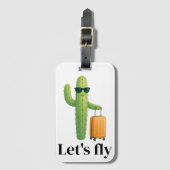 スーツケース付きサボテン荷札 ラゲッジタグ (正面縦)