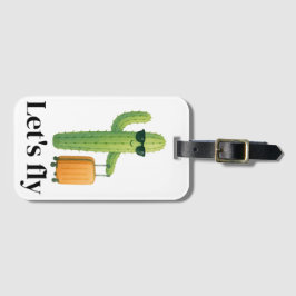 スーツケース付きサボテン荷札 ラゲッジタグ