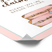 スーツケース到着案内サイン トラベル テーマ ブライダルシャワー ポスター (角)