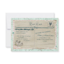 スーツケース旅行パーティーRSVPカード