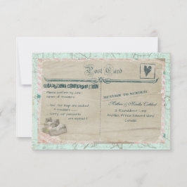 スーツケース旅行パーティーRSVPカード 出欠カード