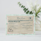 スーツケース旅行パーティーRSVPカード 出欠カード (スタンド正面)