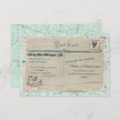 スーツケース旅行パーティーRSVPカード 出欠カード (正面/裏面)