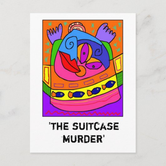 「スーツケース殺人事件」 ポストカード (正面)