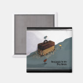 スーツケース鳥マグネット マグネット (正面/裏面)