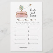 スーツケース「どこにいた」ブライダルシャワーゲーム (正面)