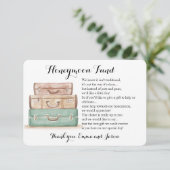 スーツケース ハネムーン基金リクエスト ウェディング 挿入 エンクロージャーカード (スタンド正面)