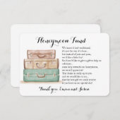 スーツケース ハネムーン基金リクエスト ウェディング 挿入 エンクロージャーカード (正面/裏面)