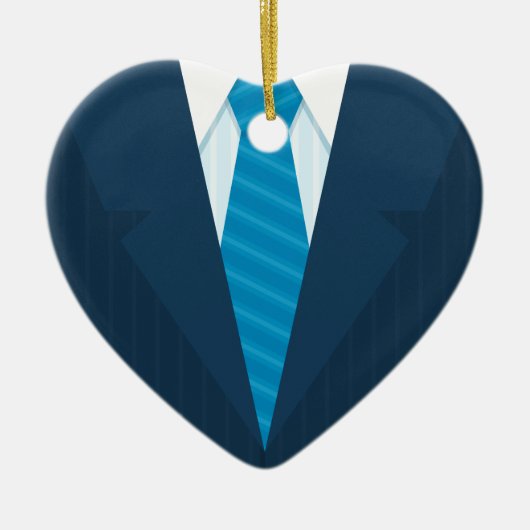 スーツ及びタイ セラミックオーナメント (正面)