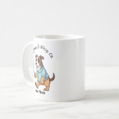 スーツ姿のウィペット犬がかっこいいコーヒー コーヒーマグカップ (正面左)
