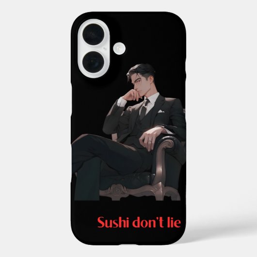 スーツ姿のクールなアニメ男子のスマホケース Case-Mate iPhoneケース (裏面)