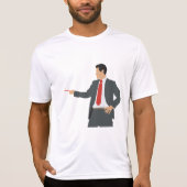 スーツ姿のポインターを持つビジネスマン Tシャツ (正面)