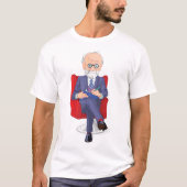 スーツ姿の心理士がメモをとっている Tシャツ (正面)