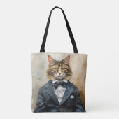 スーツ姿の猫 トートバッグ (裏面)