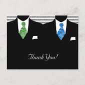 スーツ氏とタイゲイさん結婚ありがとう ポストカード (正面)