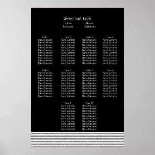 スーツ氏とタイゲイの結婚シーティングプラン ポスター (正面)