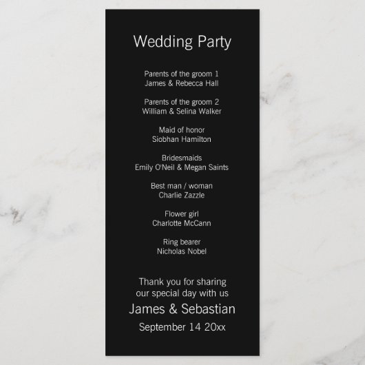 スーツ氏とタイ・ゲイ結婚のサービス命令 プログラム (裏面)