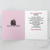 スーツ牧師の誕生日のアフリカ系アメリカ人 カード (内部)