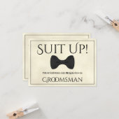 スーツ私のグロムスマンのマーリングアイボリーまたはクリームになる カード (正面/裏面インサイチュ)