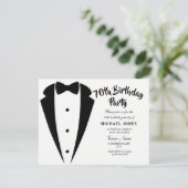 スーツ&タイは70th誕生日パーティーの招待状 招待状 (スタンド正面)