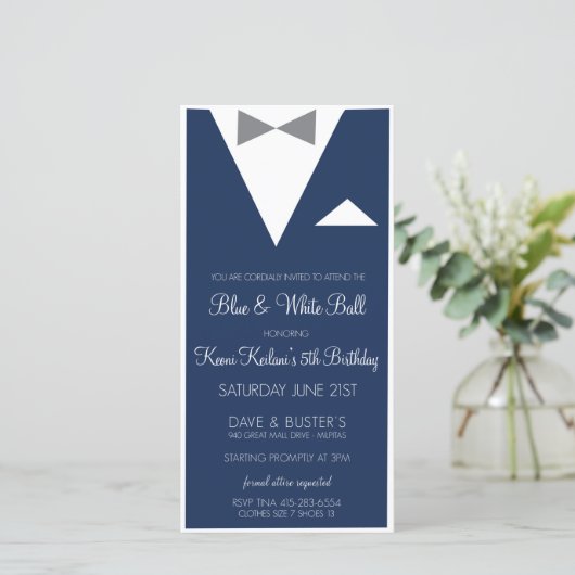 スーツ&タイ招待状 (スタンド正面)