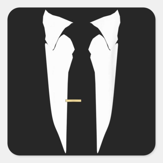 スーツ・タイ結婚のタキシード・プロムの独身式 スクエアシール (正面)