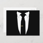 スーツ タイ ウェディング タキシード プロム バチェラー セレモニー ポストカード (正面/裏面)
