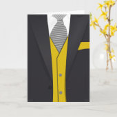 スーツ&ネクタイお父さんの日「愛してる」カード カード (黄色い花)