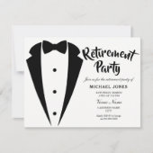 スーツ&ネクタイ事務局退職パーティー招待状 招待状 (正面)