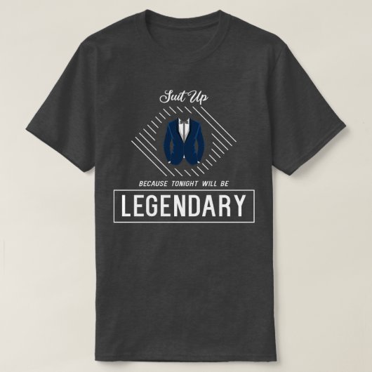 スーツ、ボウタイ、ネクタイを着た独身パーティー Tシャツ (デザイン正面)