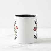 スーパーかわいいオレンジタビー猫とコーヒー マグカップ (中央)