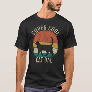 スーパーでクールな猫のパパ Tシャツ