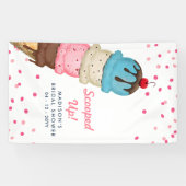 スーパーで見つけた夏のアイスクリーム 現代のウェディングシャワー 横断幕 (横)