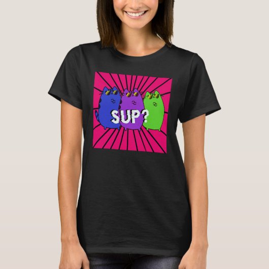 スーパーなクールキャット Tシャツ (正面)