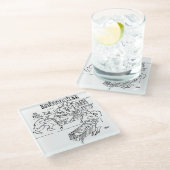 スーパーに刑事を置く ガラスコースター (アングル)