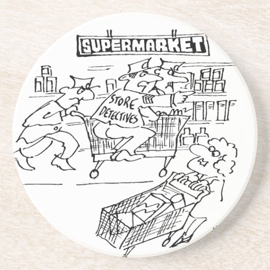 スーパーに刑事を置く コースター (正面)