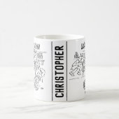 スーパーに刑事を置く コーヒーマグカップ (中央)