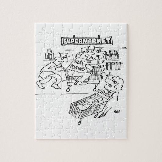 スーパーに刑事を置く ジグソーパズル (縦)