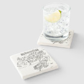 スーパーに刑事を置く ストーンコースター (横)