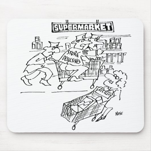 スーパーに刑事を置く マウスパッド (正面)
