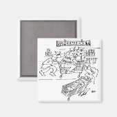 スーパーに刑事を置く マグネット (正面/裏面)