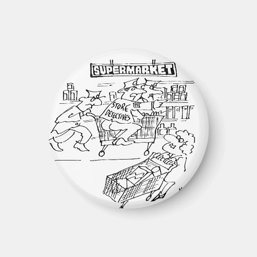 スーパーに刑事を置く マグネット (正面)