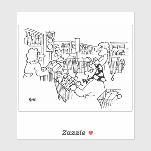 スーパーは通路に信号を持っている。おもしろい シール (シート)