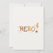 スーパーアニマル子供の誕生日感謝カード サンキューカード (裏面)