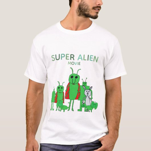 スーパーエイリアンムービーTシャツ+キャスト Tシャツ (正面)