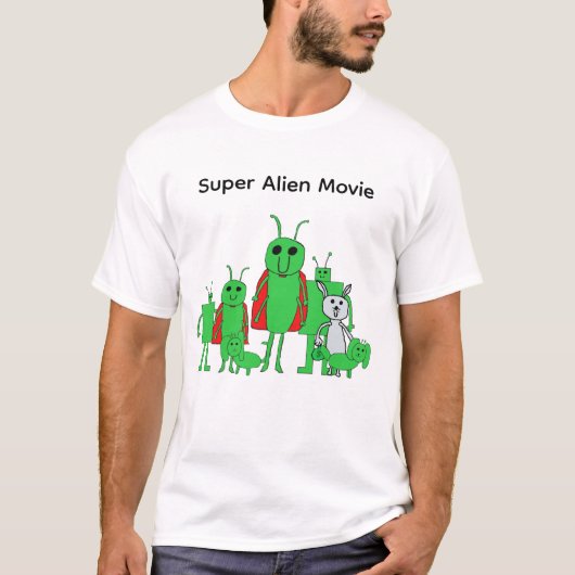 スーパーエイリアン映画 フルキャラTシャツ Tシャツ (正面)