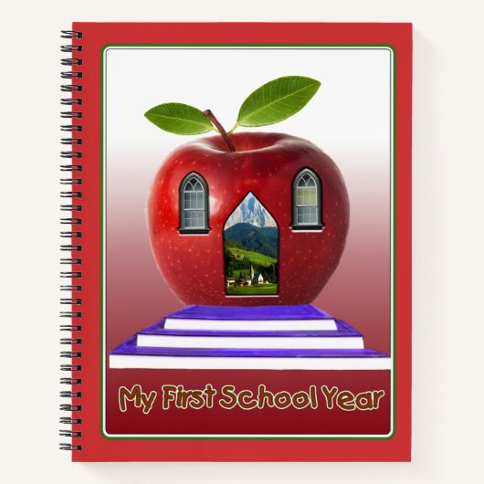 スーパーカワイイ「私の学校の初日」 ノートブック (正面)