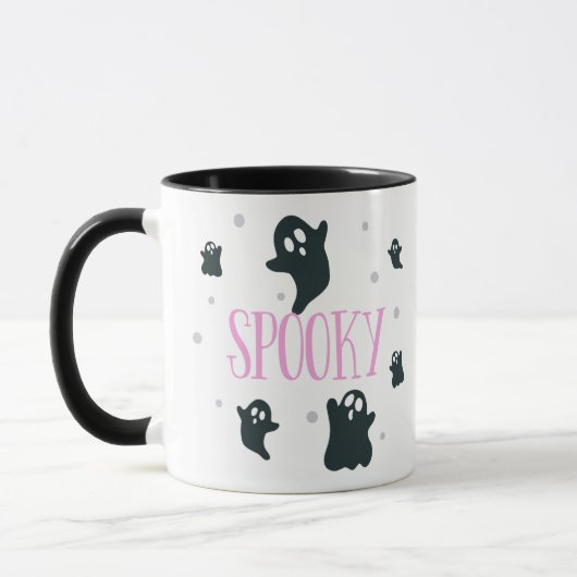スーパーカートハロウィーンの幽霊 マグカップ (左)